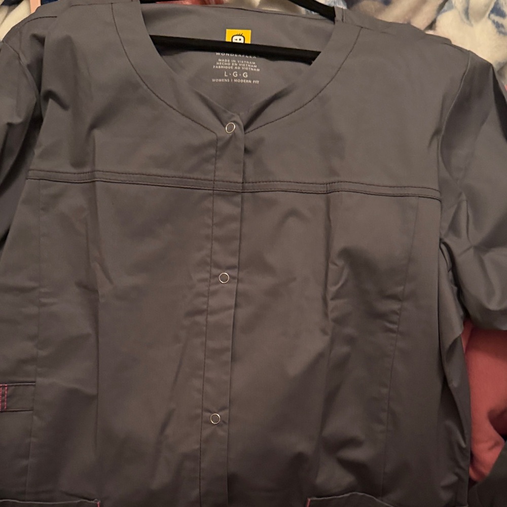 Gray Women's Scrub Top